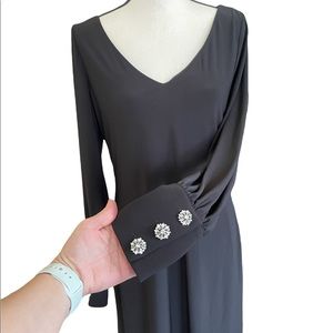 ✨NWT✨ White House Black Market Black dress with embellished sleeve. Size Medium